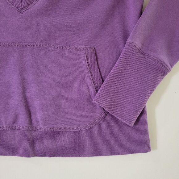 Talbots Women's Purple Deep V-Neck Long Sleeve Sweatshirt - Picture 8 of 11